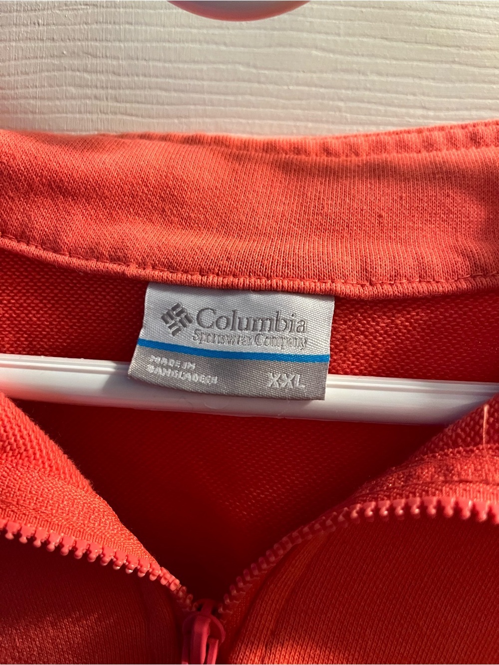 Columbia Women's Coral-Red Quarter-Zip Fleece Pullover NWOT Size XXL - Picture 6 of 7